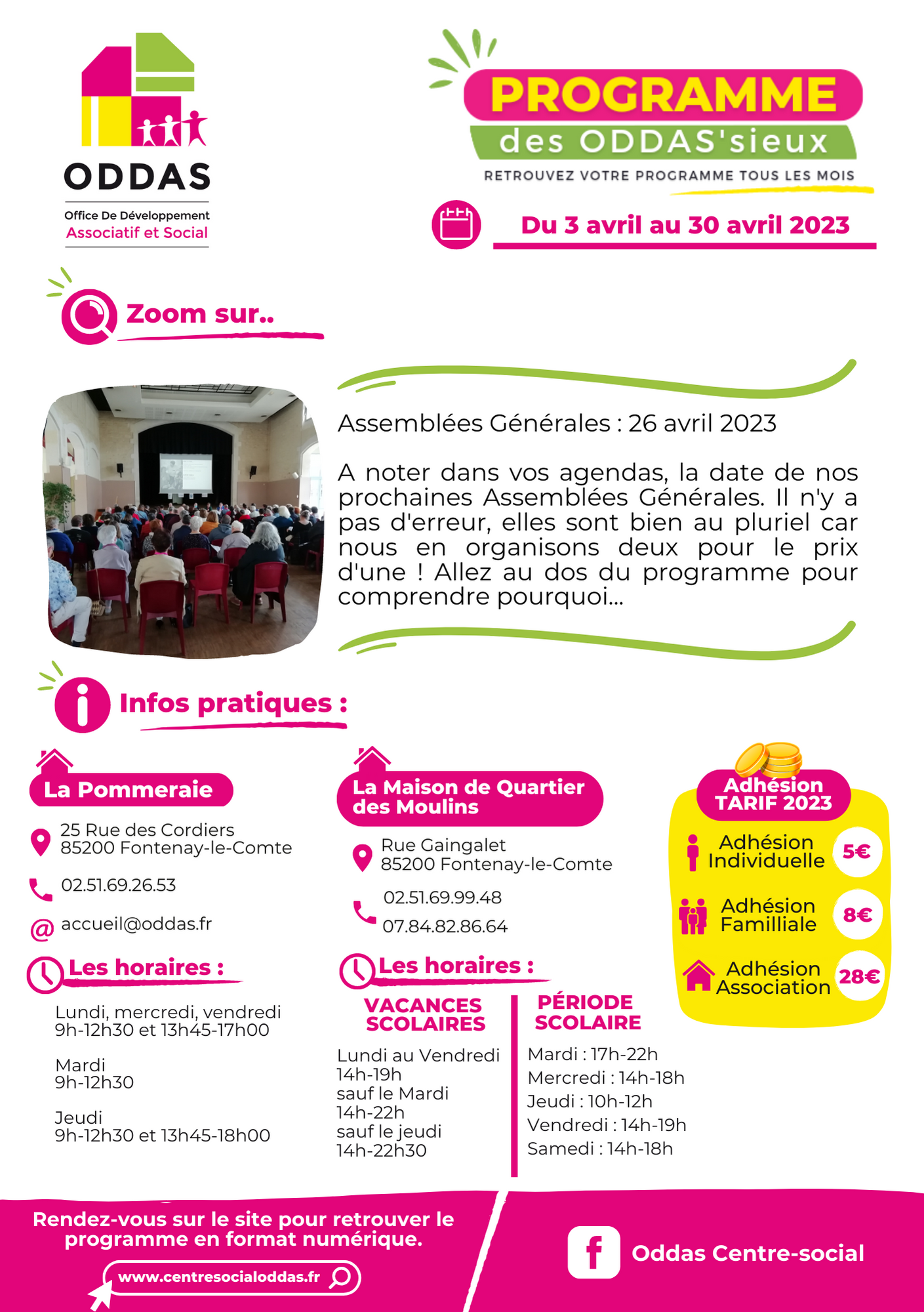 [AVRIL] - Programme des Oddas'sieux